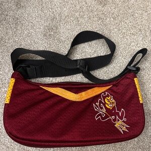 ASU Sundevil Maroon and Yellow Crossbody Bag